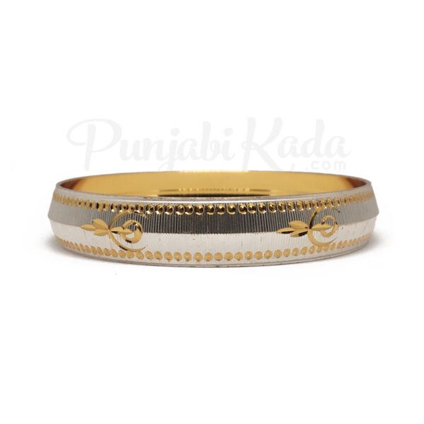 golden silver style punjabi designer kada