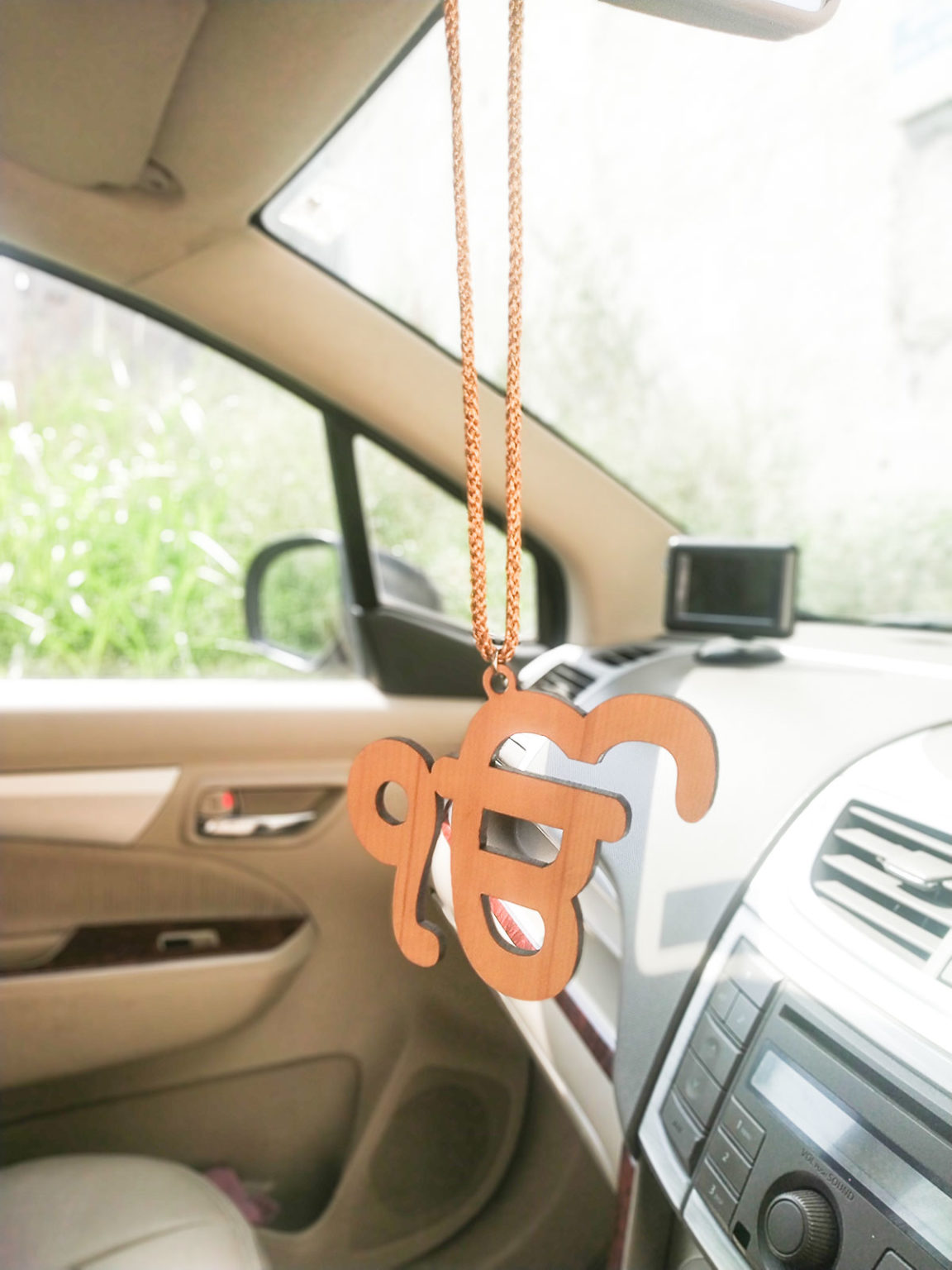 Ik Onkar Car hanging wooden Large Punjabi Kada