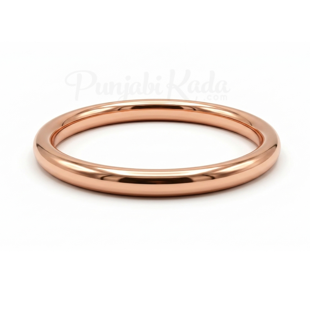Round-copper-kada Pure copper kada for men